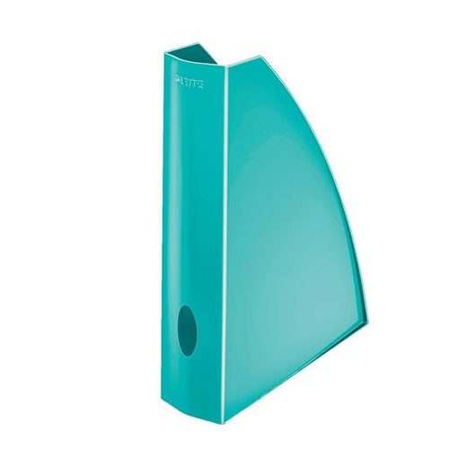 Iratpapucs, műanyag, 60 mm, elöl nyitott, LEITZ "Wow", jégkék