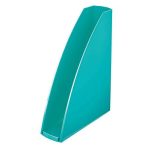 Iratpapucs, műanyag, 60 mm, elöl nyitott, LEITZ "Wow", jégkék