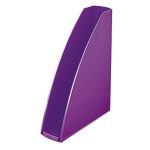 Iratpapucs, műanyag, 60 mm, elöl nyitott, LEITZ "Wow", lila