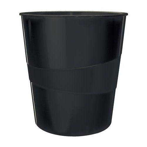 Papírkosár, 15 liter, LEITZ "Recycle", fekete