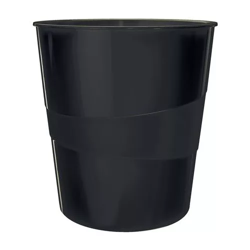Papírkosár, 15 liter, LEITZ "Recycle", fekete