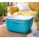 Irattároló, műanyag, 2 fiókos, LEITZ "Cosy", nyugodtkék