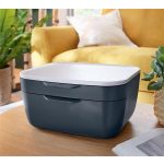 Irattároló, műanyag, 2 fiókos, LEITZ "Cosy", bársonyszürke