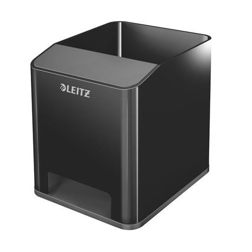 Írószertartó, kettős színhatású, LEITZ "Duo", fekete