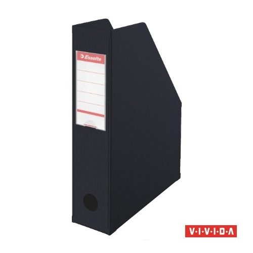 Iratpapucs, PVC/karton, 70 mm, összehajtható, ESSELTE, Vivida fekete