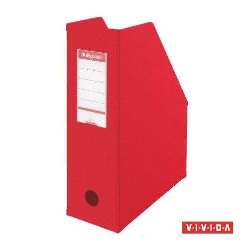 Iratpapucs, PVC/karton, 100 mm, összehajtható, ESSELTE, Vivida piros