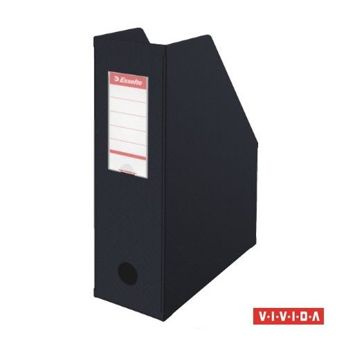 Iratpapucs, PVC/karton, 100 mm, összehajtható, ESSELTE, Vivida fekete
