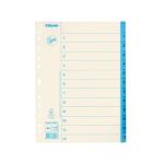 Regiszter, karton, A4, 1-12, ESSELTE, fehér