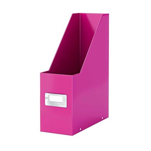 Iratpapucs, PP/karton, 95 mm, LEITZ "Click&Store", rózsaszín