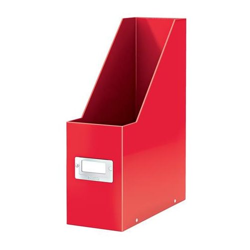 Iratpapucs, PP/karton, 95 mm, LEITZ "Click&Store", piros