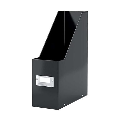 Iratpapucs, PP/karton, 95 mm, LEITZ "Click&Store", fekete