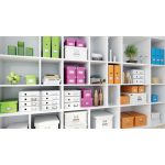 Irattároló, laminált karton, 3 fiókos, LEITZ "Click&Store", fehér