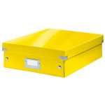 Doboz, rendszerező, M méret, LEITZ "Click&Store", sárga