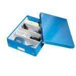 Doboz, rendszerező, M méret, LEITZ "Click&Store", kék