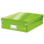 Doboz, rendszerező, M méret, LEITZ "Click&Store", zöld