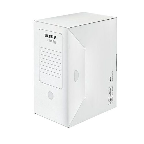 Archiválódoboz, A4, 150 mm, LEITZ "Infinity", fehér