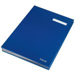 Aláírókönyv, A4, 20 részes, karton, ESSELTE, kék