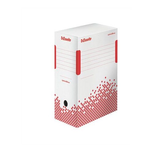 Archiválódoboz, A4, 150 mm, újrahasznosított karton, ESSELTE "Speedbox", fehér
