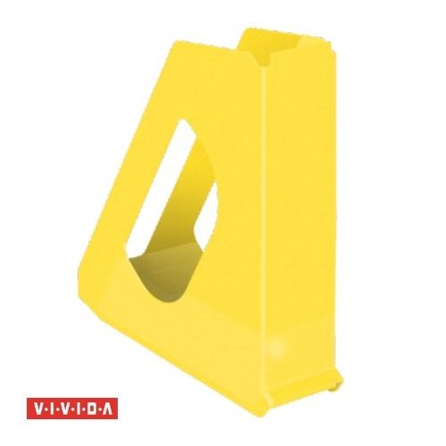 Iratpapucs, műanyag, 68 mm, ESSELTE "Europost", Vivida sárga