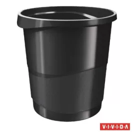   Papírkosár, 14 liter, ESSELTE "Europost", Vivida fekete