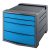Irattároló, műanyag, 4 fiókos, ESSELTE "Europost", Vivida kék