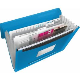   Harmonikamappa, A4, PP, 6 rekeszes, ESSELTE "Vivida", kék