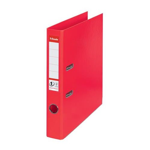 Iratrendező, 50 mm, A4, PP, élvédő sínnel, ESSELTE "Standard", Vivida piros