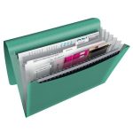 Harmonikamappa, A4, PP, 6 rekeszes, ESSELTE "Colour'Breeze", zöld