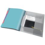 Előrendező, A4, 6 részes, műanyag, ESSELTE "Colour’Breeze", áttetsző