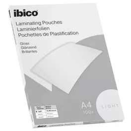   Meleglamináló fólia, 80 mikron, A4, fényes, IBICO "Light"