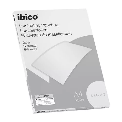 Meleglamináló fólia, 80 mikron, A4, fényes, IBICO "Light"