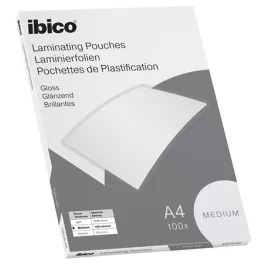   Meleglamináló fólia, 100 mikron, A4, fényes, IBICO "Medium"