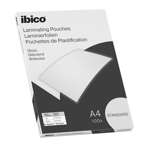 Meleglamináló fólia, 125 mikron, A4, fényes, IBICO "Standard"