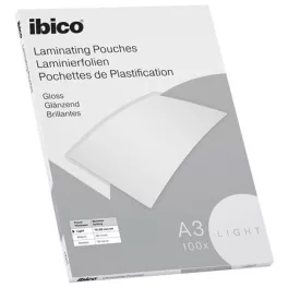   Meleglamináló fólia, 80 mikron, A3, fényes, IBICO "Light"