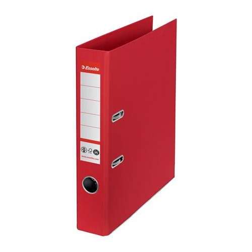 Iratrendező, 50 mm, A4, élvédő sínnel, ESSELTE "No.1", piros