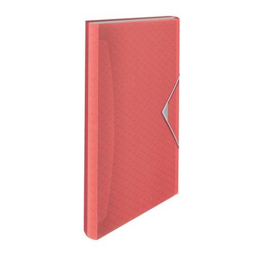 Harmonikamappa, A4, PP, 6 rekeszes, ESSELTE "Colour'Breeze", korall