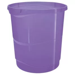   Papírkosár, 14 liter, ESSELTE "Colour'Breeze", áttetsző levendula