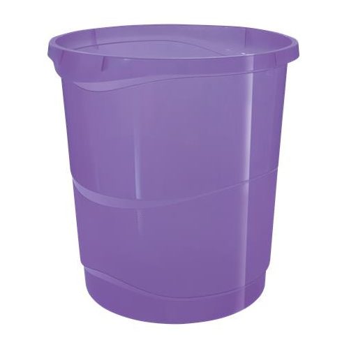Papírkosár, 14 liter, ESSELTE "Colour'Breeze", áttetsző levendula