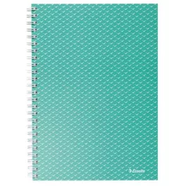   Spirálfüzet, A5, kockás, 80 lap, ESSELTE "Colour'Breeze", zöld
