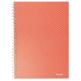   Spirálfüzet, A5, kockás, 80 lap, ESSELTE "Colour'Breeze", korall