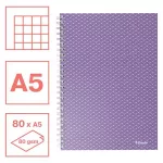 Spirálfüzet, A5, kockás, 80 lap, ESSELTE "Colour'Breeze", levendula