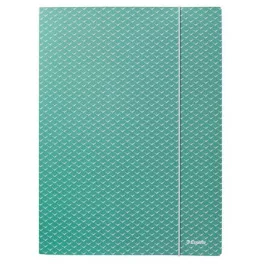   Gumis mappa, karton, A4, ESSELTE "Colour'Breeze", zöld