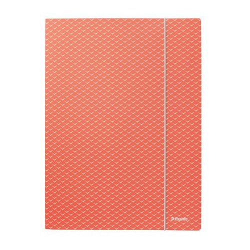 Gumis mappa, karton, A4, ESSELTE "Colour'Breeze", korall