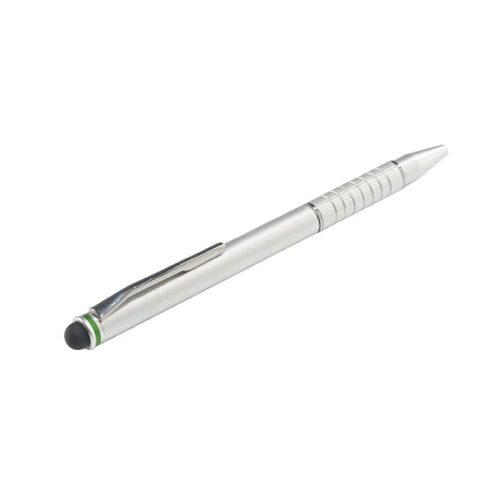 Érintőtoll, érintőképernyős készülékekhez, 2-az-1-ben, LEITZ "Stylus", ezüst