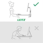 Monitortartó-kar, egy monitorhoz, LEITZ "Ergo", világosszürke