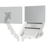 Monitor- és laptoptartó-kar, LEITZ "Ergo Dual", világosszürke