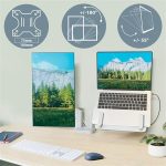 Monitor- és laptoptartó-kar, LEITZ "Ergo Dual", világosszürke