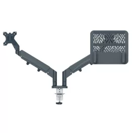   Monitor- és laptoptartó-kar, LEITZ "Ergo Dual", sötétszürke