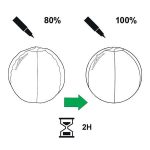 Ülőlabda, nehezékkel, 75cm, LEITZ "Ergo Active", sötétszürke