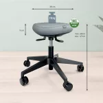 Munkaszék, görgős, ergonomikus, LEITZ "Ergo Comfort Active", világosszürke